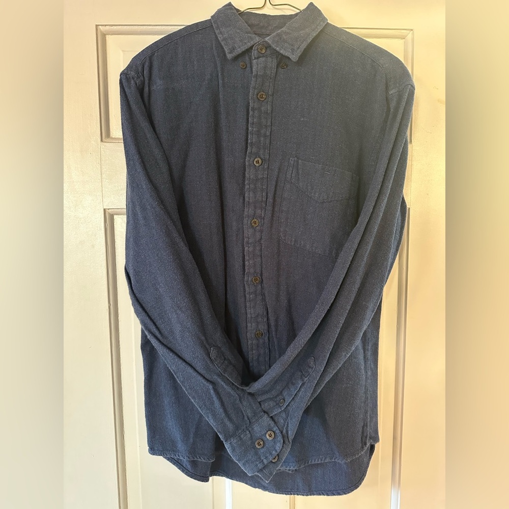 Mens Small Dark Blue John Bartlett Consensus Dress Shirt